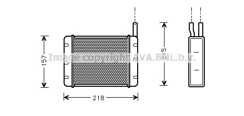 AVA QUALITY COOLING Теплообменник, отопление салона AU6089